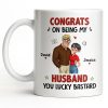 Congrats On Being My Husband, Hearts and Couple Design - Personalized Custom Coffee Mug - CPL1338_MG Congrats On Being My Husband, Hearts and Couple Design - Personalized Custom Coffee Mug - CPL1338_MG