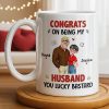Congrats On Being My Husband, Hearts and Couple Design - Personalized Custom Coffee Mug - CPL1338_MG Congrats On Being My Husband, Hearts and Couple Design - Personalized Custom Coffee Mug - CPL1338_MG