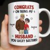 Congrats On Being My Husband, Hearts and Couple Design - Personalized Custom Coffee Mug - CPL1338_MG Congrats On Being My Husband, Hearts and Couple Design - Personalized Custom Coffee Mug - CPL1338_MG