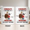 Congrats On Being My Husband, Hearts and Couple Design - Personalized Custom Coffee Mug - CPL1338_MG Congrats On Being My Husband, Hearts and Couple Design - Personalized Custom Coffee Mug - CPL1338_MG