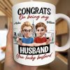 Congrats On Being My Husband Wife 3D Effect Couple - Personalized Mug Congrats On Being My Husband Wife 3D Effect Couple - Personalized Mug