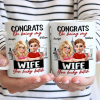 Congrats On Being My Husband Wife 3D Effect Couple - Personalized Mug Congrats On Being My Husband Wife 3D Effect Couple - Personalized Mug