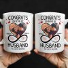Congrats On Being My Husband With Hearts And Infinite Loop Design - Personalized Custom Coffee Mug - CPL437_MG Congrats On Being My Husband With Hearts And Infinite Loop Design - Personalized Custom Coffee Mug - CPL437_MG