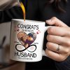 Congrats On Being My Husband With Hearts And Infinite Loop Design - Personalized Custom Coffee Mug - CPL437_MG Congrats On Being My Husband With Hearts And Infinite Loop Design - Personalized Custom Coffee Mug - CPL437_MG