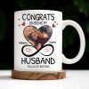 Congrats On Being My Husband With Hearts And Infinite Loop Design - Personalized Custom Coffee Mug - CPL437_MG Congrats On Being My Husband With Hearts And Infinite Loop Design - Personalized Custom Coffee Mug - CPL437_MG