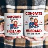 Congrats On Being My Husband You Lucky Bastard - Cartoon Version - Personalized Mug Congrats On Being My Husband You Lucky Bastard - Cartoon Version - Personalized Mug