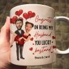 Congrats On Being My Husband You Lucky Bastard - Personalized Photo Mug Congrats On Being My Husband You Lucky Bastard - Personalized Photo Mug