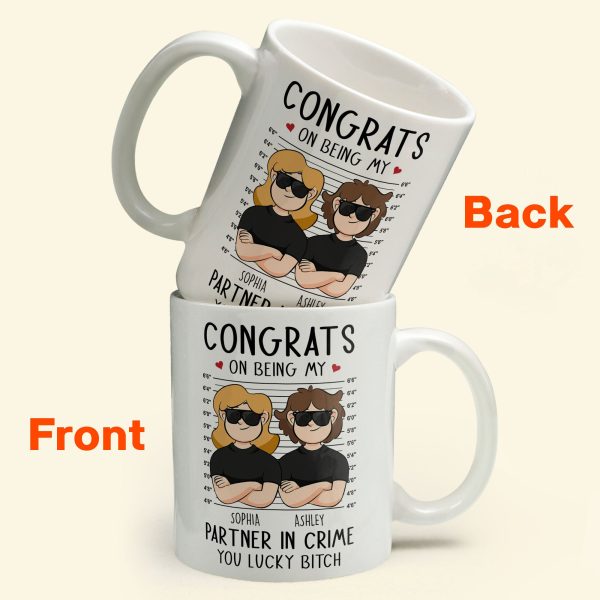 Congrats On Being My Partner In Crime - Personalized Mug Congrats On Being My Partner In Crime - Personalized Mug
