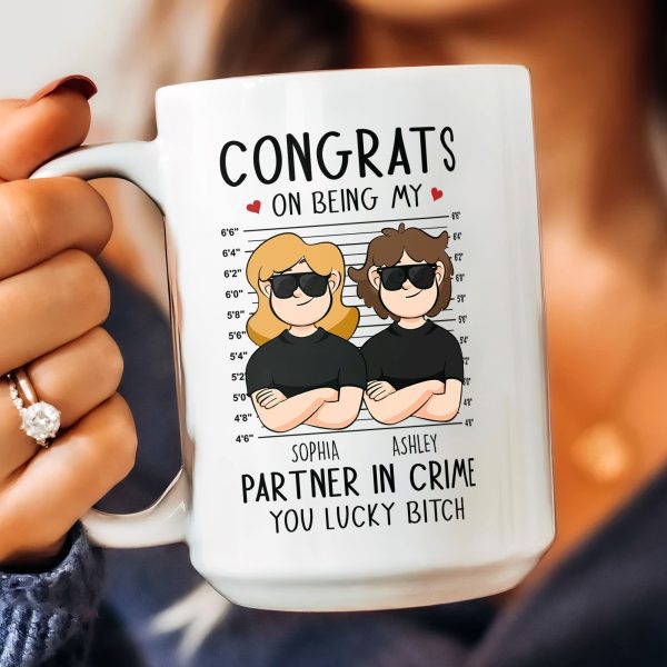 Congrats On Being My Partner In Crime - Personalized Mug Congrats On Being My Partner In Crime - Personalized Mug