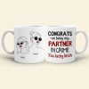Congrats On Being My Partner In Crime, Gift For Bestie, Peesonalized Mug, Glasses Girl Coffee Mug, Bestie Gift Congrats On Being My Partner In Crime, Gift For Bestie, Peesonalized Mug, Glasses Girl Coffee Mug, Bestie Gift