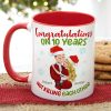 Congratulations On [Custom Year] Not Killing Each Other, Personalized Funny Couple Accent Mug, Couple's Anniversary Gift