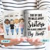 Connected By Heart Hoodie Sisters - Sibling BFF Bestie Gift - Personalized Custom White Edge-to-Edge Mug Connected By Heart Hoodie Sisters - Sibling BFF Bestie Gift - Personalized Custom White Edge-to-Edge Mug