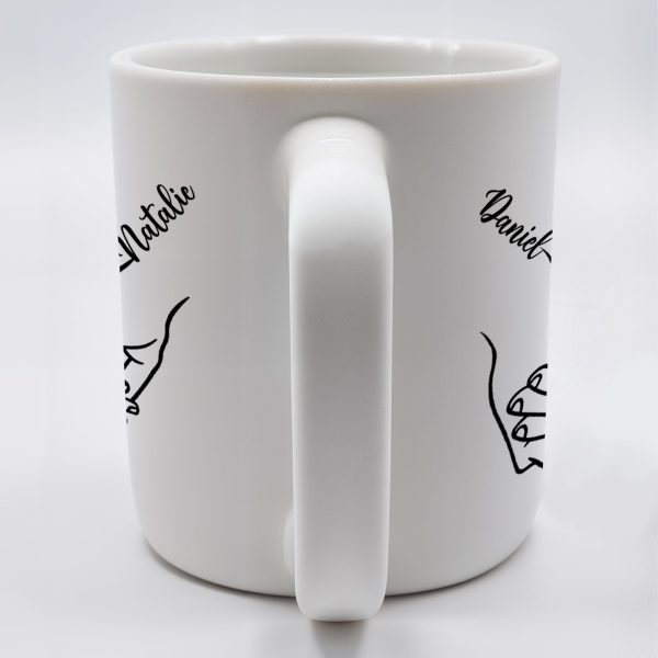 Connecting Hands Heart Symbol Love - Personalized Custom Coffee Mug - CPL137_MG Connecting Hands Heart Symbol Love - Personalized Custom Coffee Mug - CPL137_MG