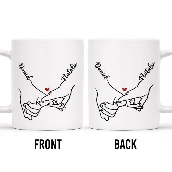 Connecting Hands Heart Symbol Love - Personalized Custom Coffee Mug - CPL137_MG Connecting Hands Heart Symbol Love - Personalized Custom Coffee Mug - CPL137_MG