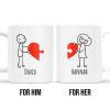 Connecting Hearts Puzzle Heart Design - Personalized Custom Coffee Mug - CPL148_MG Connecting Hearts Puzzle Heart Design - Personalized Custom Coffee Mug - CPL148_MG