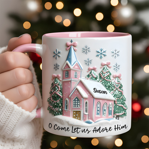 Conquette Come Let Us Adore Him - Personalized Accent Mug - Christmas Gift For Christian Girls NL122 Conquette Come Let Us Adore Him - Personalized Accent Mug - Christmas Gift For Christian Girls NL122