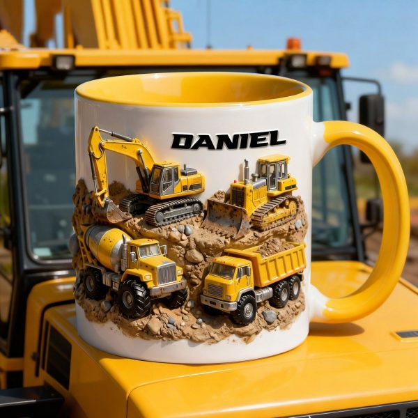Construction Vehicles Coffee Mug - Personalized Gift For Truckers 06KILU130126 Construction Vehicles Coffee Mug - Personalized Gift For Truckers 06KILU130126