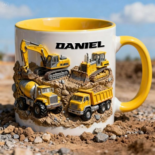 Construction Vehicles Coffee Mug - Personalized Gift For Truckers 06KILU130126 Construction Vehicles Coffee Mug - Personalized Gift For Truckers 06KILU130126