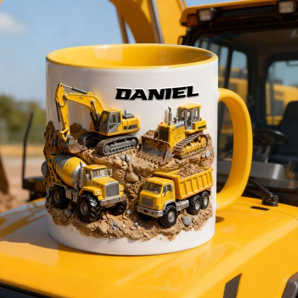Construction Vehicles Coffee Mug - Personalized Gift For Truckers 06KILU130126 Construction Vehicles Coffee Mug - Personalized Gift For Truckers 06KILU130126
