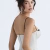 Contrast Satin Bustier Corset Top Contrast Satin Bustier Corset Top