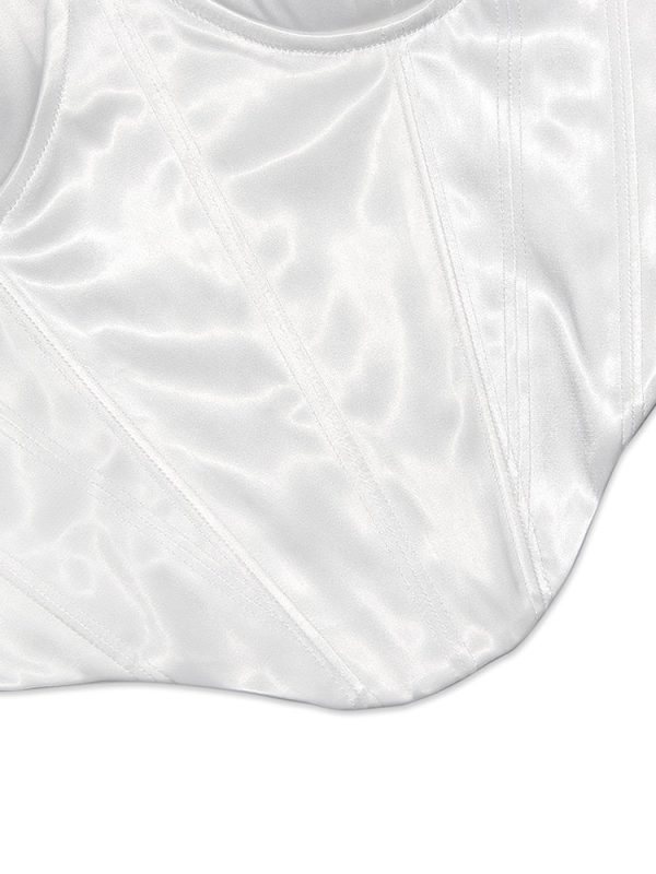 Contrast Satin Bustier Corset Top Contrast Satin Bustier Corset Top