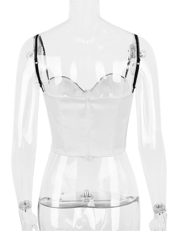 Contrast Satin Bustier Corset Top Contrast Satin Bustier Corset Top
