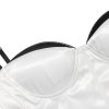 Contrast Satin Bustier Corset Top Contrast Satin Bustier Corset Top
