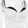 Contrast Satin Bustier Corset Top Contrast Satin Bustier Corset Top