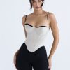 Contrast Satin Bustier Corset Top Contrast Satin Bustier Corset Top