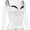 Contrast Satin Bustier Corset Top Contrast Satin Bustier Corset Top