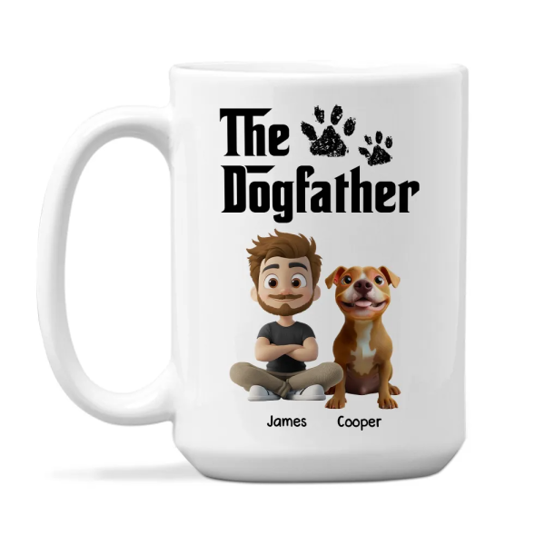 Cool Dog Father - Personalized White Mug- Gift for Pet Owners, Dog Lovers, Dog Dad | CLP15.V2 HH01 Cool Dog Father - Personalized White Mug- Gift for Pet Owners, Dog Lovers, Dog Dad | CLP15.V2 HH01