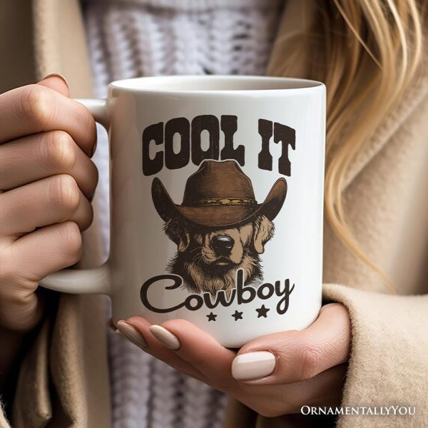 Cool It Cowboy Personalized Mug, Retro Western Golden Retriever Country Lovers Gift With Custom Name Cool It Cowboy Personalized Mug, Retro Western Golden Retriever Country Lovers Gift With Custom Name