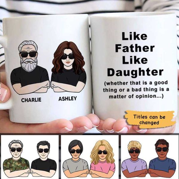 Cool Like Father Like Daughter Personalized Mug Cool Like Father Like Daughter Personalized Mug