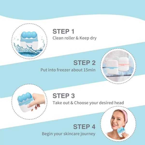 Cool Roller For Face Reusable Double-Head Ice Facial Roller For Glowing & Brightened Complexion Cool Roller For Face Reusable Double-Head Ice Facial Roller For Glowing & Brightened Complexion