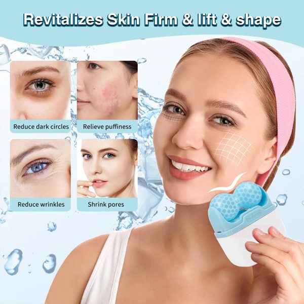 Cool Roller For Face Reusable Double-Head Ice Facial Roller For Glowing & Brightened Complexion Cool Roller For Face Reusable Double-Head Ice Facial Roller For Glowing & Brightened Complexion