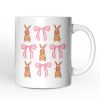 Coquette Bunny Pink Bow Easter Personalized Mug, Cute Girly Bunny Spring Gift with Custom Name Coquette Bunny Pink Bow Easter Personalized Mug, Cute Girly Bunny Spring Gift with Custom Name
