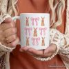 Coquette Bunny Pink Bow Easter Personalized Mug, Cute Girly Bunny Spring Gift with Custom Name Coquette Bunny Pink Bow Easter Personalized Mug, Cute Girly Bunny Spring Gift with Custom Name