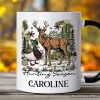 Coquette Hunting Season Personalized Mug, Rustic Wildlife Hunter Gift with Custom Name Coquette Hunting Season Personalized Mug, Rustic Wildlife Hunter Gift with Custom Name