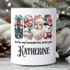 Coquette Pink Christmas Personalized Mug, It's The Most Wonderful Time Of The Year Vintage Gift with Custom Name Coquette Pink Christmas Personalized Mug, It's The Most Wonderful Time Of The Year Vintage Gift with Custom Name