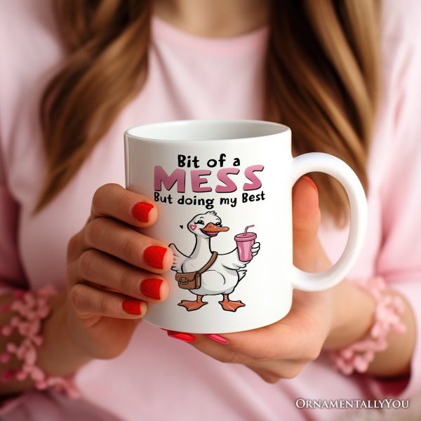 Coquette Pink Goose Personalized Mug, Sassy Gift With Custom Name Coquette Pink Goose Personalized Mug, Sassy Gift With Custom Name
