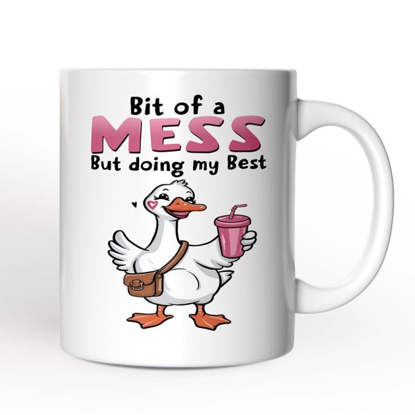 Coquette Pink Goose Personalized Mug, Sassy Gift With Custom Name Coquette Pink Goose Personalized Mug, Sassy Gift With Custom Name