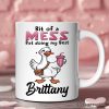 Coquette Pink Goose Personalized Mug, Sassy Gift With Custom Name Coquette Pink Goose Personalized Mug, Sassy Gift With Custom Name