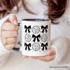 Coquette Volleyball Bows Personalized Mug, Cute Athletic Sports Game Day Gift with Custom Name Coquette Volleyball Bows Personalized Mug, Cute Athletic Sports Game Day Gift with Custom Name