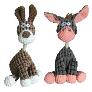 Corduroy Animal Chew Toy For Dogs