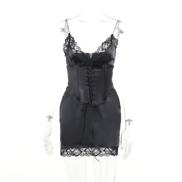 Corset Lace Strap Sleeveless Mini Dresses Corset Lace Strap Sleeveless Mini Dresses