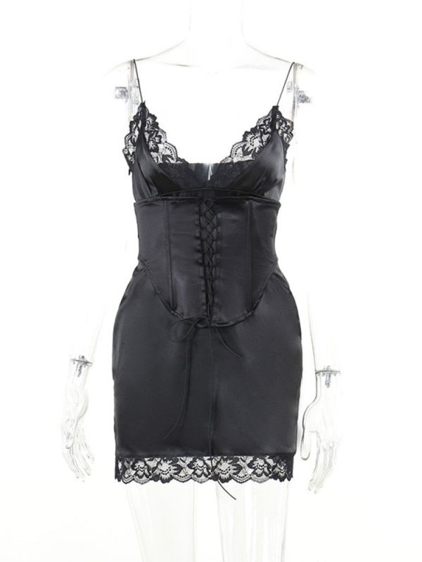 Corset Lace Strap Sleeveless Mini Dresses Corset Lace Strap Sleeveless Mini Dresses