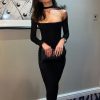 Corset Midi Dress With Mesh Long Sleeve Corset Midi Dress With Mesh Long Sleeve