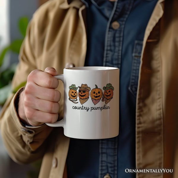 Country Pumpkin Rustic Personalized Mug, Cute Autumn Season Gift with Custom Name Country Pumpkin Rustic Personalized Mug, Cute Autumn Season Gift with Custom Name