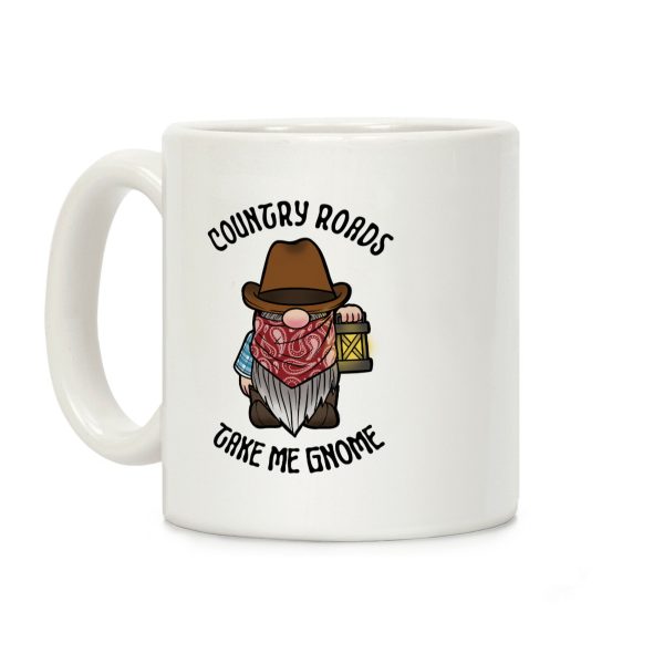 Country Roads, Take Me Gnome Coffee Mug Country Roads, Take Me Gnome Coffee Mug