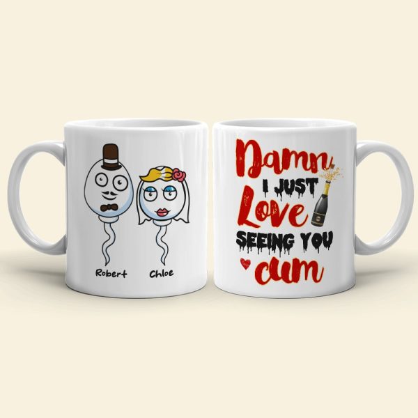 Couple, Damn I Just Love Seeing You Cum, Personalized Mug, Gift For Couple Couple, Damn I Just Love Seeing You Cum, Personalized Mug, Gift For Couple